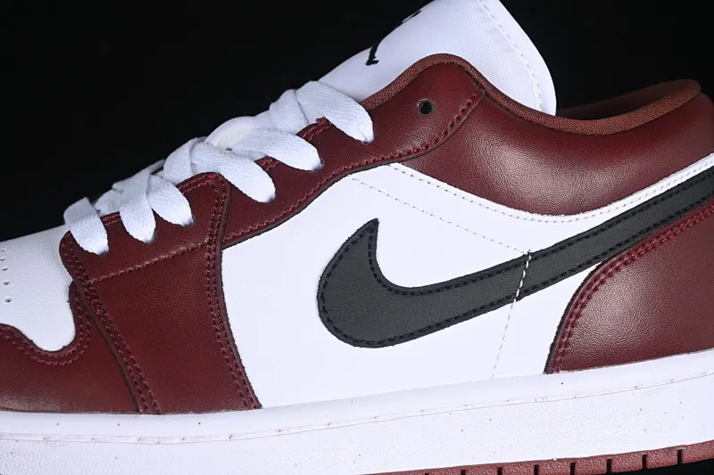 All categories Air Jordan Jordan series basketball shoes Air Jordan 1 Low Air Jordan 1 Low AJ1 Joe 1 white wine red low-top cultural casual sneakers HF3148-102